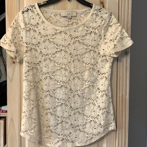 Loft lace tee cream color